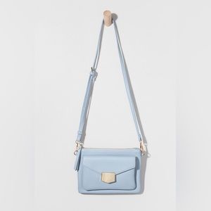 NWT Kelsie Front Flap Envelope Pocket Crossbody Baby Blue